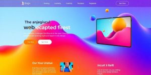 Vibrant website design with modern aesthetics for 2025.